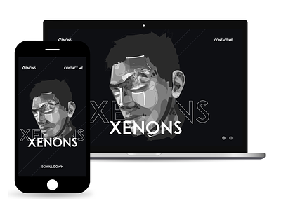 Xenons | Portfolio page branding css design flat html logo personal portfolio site ui ux web webdesign