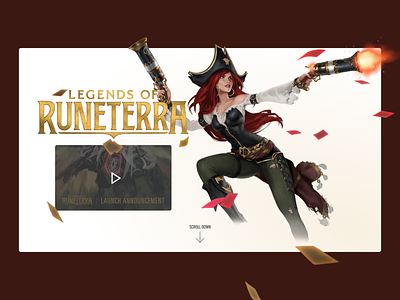 Legends of Runeterra css design html league of legends legends of runeterra miss fortune runeterra ui ux web webdesign