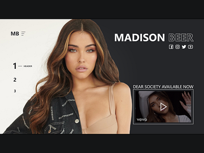 Madison Beer site redesign css design html ui ux web webdesign