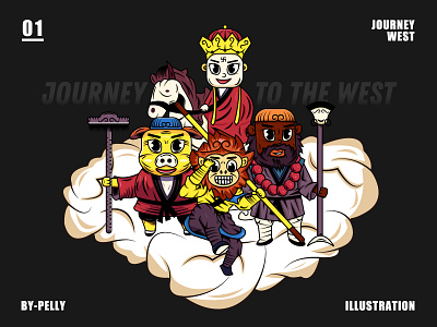 Journey to the West ui 向量 品牌 应用 插图 设计
