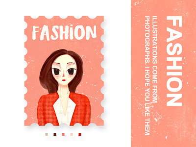 FASHION GIRL 向量 应用 插图 活版印刷 设计