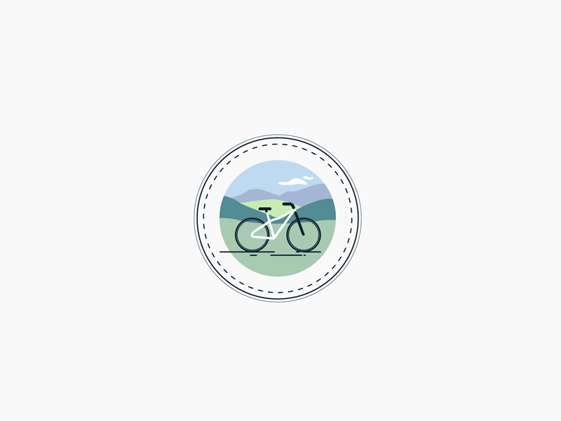 When cycling is my passion animation cartoon illustration cycling design illustration minimal vector