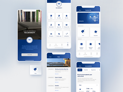 App concept for University design
