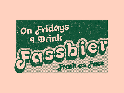 Friday Fassbier 2 color badge beer bier button fassbier sticker