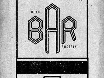 Dead Bar Society bar beer logo matchbook