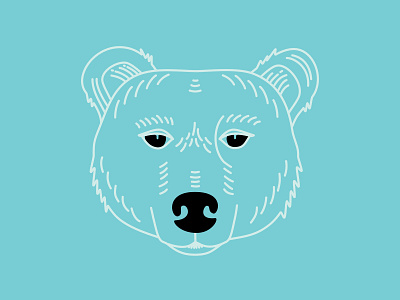 Bear branding design flat icon illustration logo vector