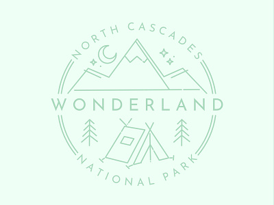North Cascades National Park affinitydesigner branding color design flat icon illustration logo type vector