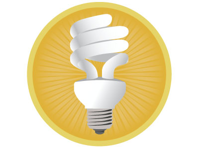 badging animation badge illustration light bullb