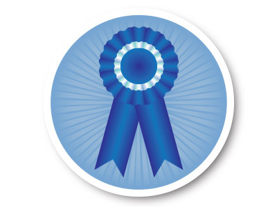 Blue Ribbon Badge badge badging blue illustration ribbon