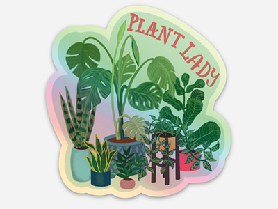 Plant Lady Illustration graphic design illustration sticker art