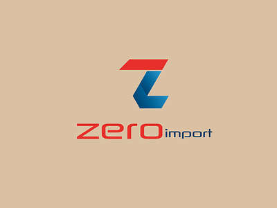 Zero Import Logo ads adveristing branding campaign desiger design graphic icon illustration image import logo typography vector word zero
