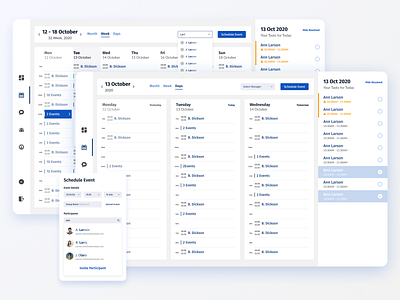 Schedule Platform calendar calendar app calendar design clear simple user expirience ux