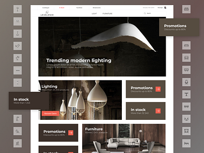 Landing Page for Interior Marketplace design ecommerce figma furniture homepage icons interior landing page landing page ui landing pages light marketplace modern user expirience user interface ux