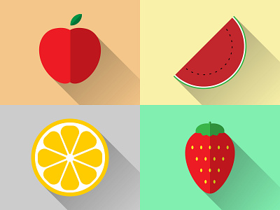 Day 003 - Fruits 365 project flat design illustration practice