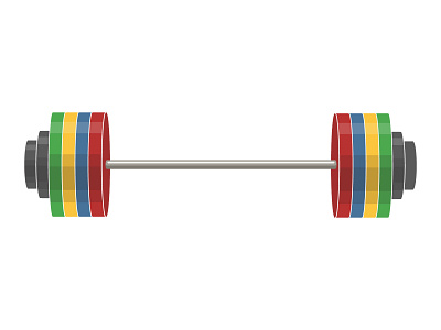Day 005 - Barbell 365 project flat design illustration practice