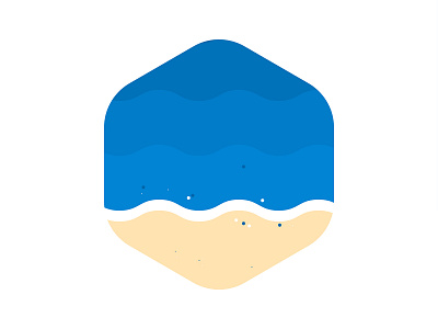 012 - Beach and Sea (different frame) 365 project flat design illustration practice