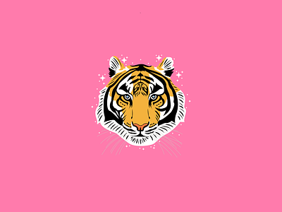 Tigre rosa animales animals animals logo design graphicdesign illustrator ilustración digital tiger tigers tigre tigres vector vectors