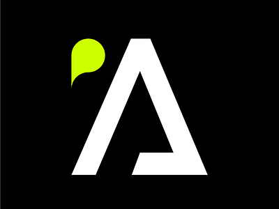 A Online Communication basic branding communication agency design green logo minimal minimal branding modern neon online symbol yellow