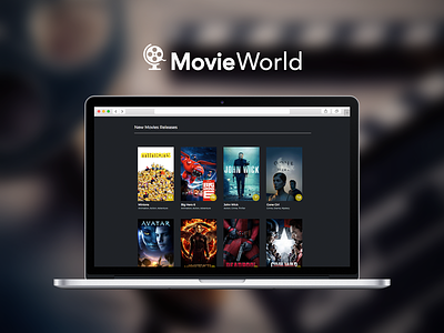Movieworld app branding design logo ui ux web