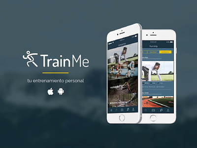 Trainme, tu entrenamiento personal app branding design logo ui ux web