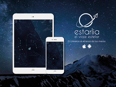 Estarlia, el viaje hacia las estrellas app branding design logo ui ux web