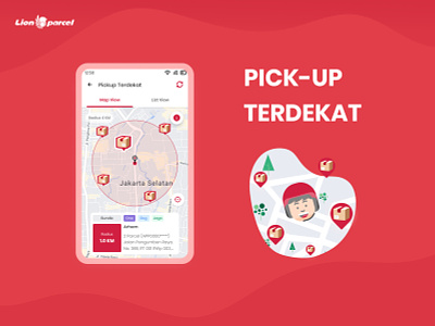 Pick-up Terdekat app branding design flat graphic design illustration logo ui ux vector