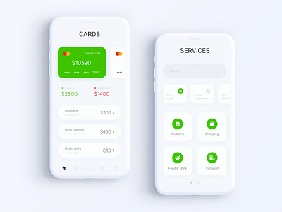 Privat24 Banking App - Cards & Services account app bank banking business card clean currency data design experience finance fintech inspiration interaction interface minimal mobile ui ux