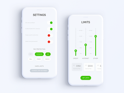 Privat24 Banking App - Settings & Limits account app bank banking business clean currency design experience finance fintech inspiration interaction interface limits minimal mobile settings ui ux