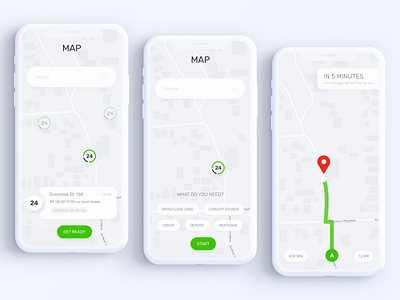 Privat24 Banking App - Branch Map app bank banking branch business clean currency design experience finance fintech geolocation inspiration interaction interface map minimal mobile ui ux