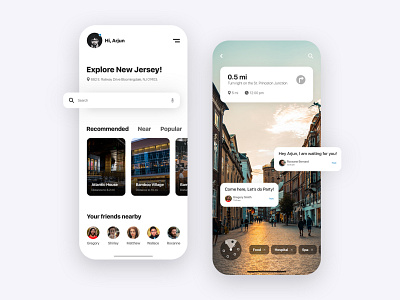 Augmented Reality (AR) Tour - Mobile App Concept app augmented augmented reality augmentedreality creative design designer mobile app mobile ui screen ui ui kits uiux virtual reality virtualreality