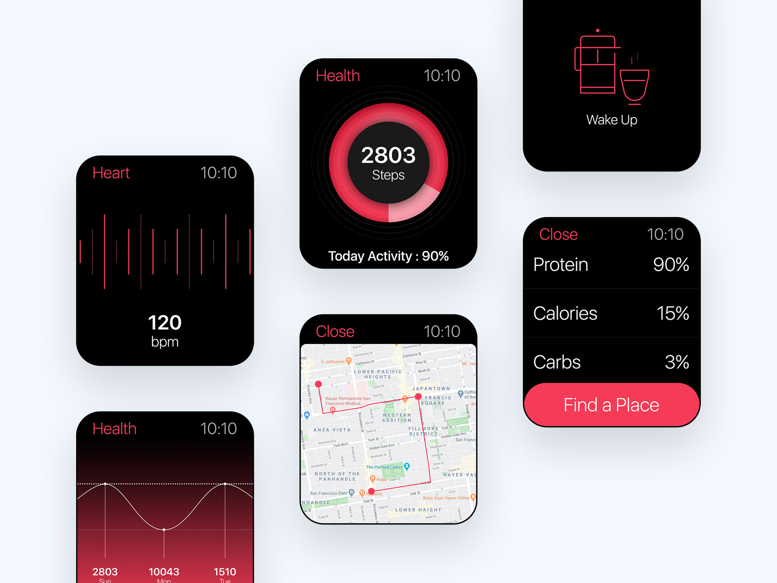 Health Fitness App for iWatch by Arjun 🏅 on Dribbble