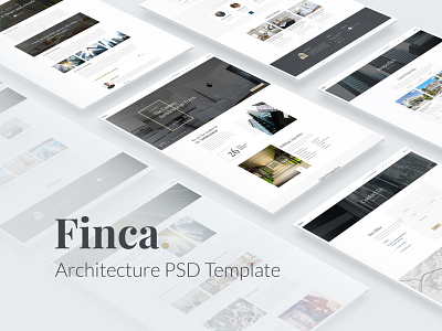 Finca - Architecture PSD Template architect architecture architecture website building construction corporate creative elegant fince homepage interior interiors luxury modern psd psd template template ui ui kit ux