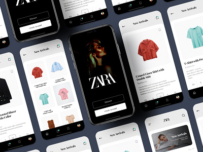 Zara - Shopping App android challenge ecommerce ecommerce app ecommerce design fashion ios mobile app design modern shopping shopping app store store app ui design uplabs zara zara app