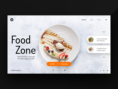 Food Zone food food and drink food app header hero homepage landing landingpage restaurant restaurant app template ui design ui designer ui kit uiux web app webdesign