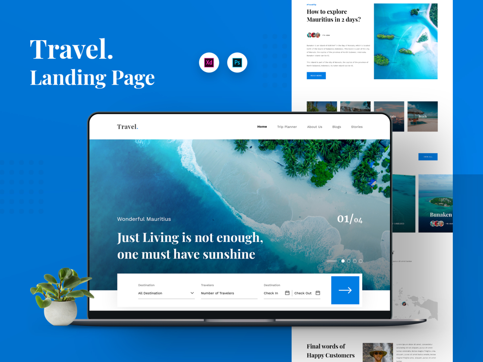 Travel Landing Page by Arjun 🏅 on Dribbble