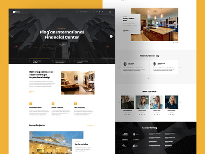 Finca - Interior & Architecture Landing Page architecture architecture design architecture website construction creative home decor homepage interior interior design landing landing page minimal minimal design professional design template ui design ui kit web