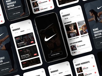 Nike Training Club themes, templates and downloadable graphic elements on Dribbble