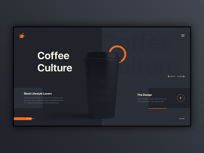 Coffee Culture - Creative Landing Page Template cafe coffee coffee shop creative creative design creative design creative landing page dark theme homepage landing page layout design minimalist minimalist design mockup design restaurant templates uiux web template design web templates