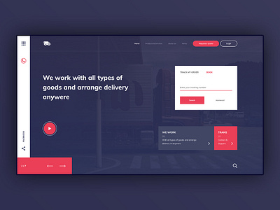 Transport - Creative Landing Page creative creativity design designer landing landing page transport ui ui kit