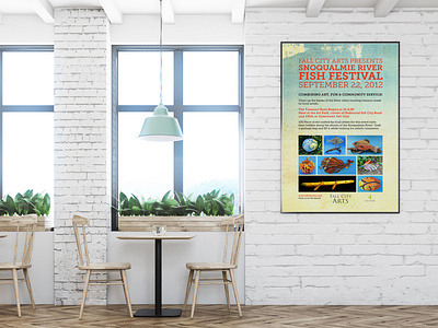 Fall City Arts - Fish Festival Poster design branding event event artwork graphicdesign poster posterdesign typography