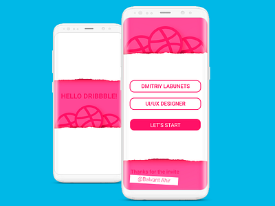 Hi Dribbble! app hello hello dribbble homepage sign in ui ui ux