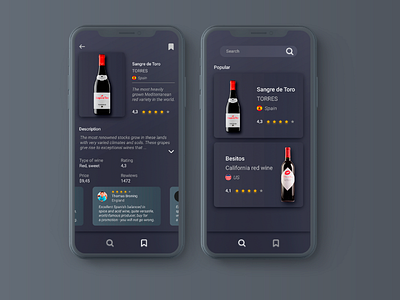 Library of wine app design grey library mobile mobile app design online search ui ui ux ux wine