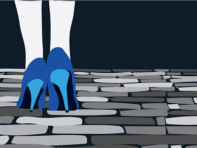 Blue shoes design dorothy illustration wizard of oz