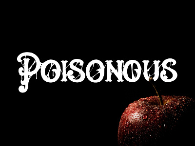 Poisonous apple branding design illustration inked inktober inktober2018 ipad lettering lettering art lettering artist lettering challenge lettering daily poison poisonous procreate procreatelettering webb webbed