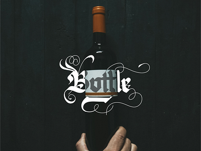 Bottle calligraphy design graphic design graphics hand letter hand lettered hand lettering illustration inktober inktober2018 photography typography