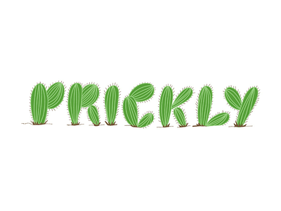 Prickly graphic graphic design graphics hand lettering handlettering illustration inktober inktober2018 ipad lettering procreate