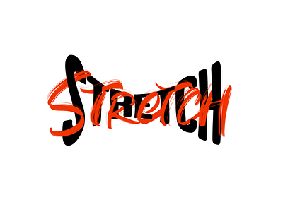 Stretch design graphic graphic design hand lettering handlettering illustration inktober inktober2018 ipad procreate