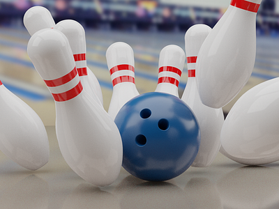 Bowling Blender Test 3d 3d art blender blender3d bowling bowling ball bowling pin design graphic design graphics