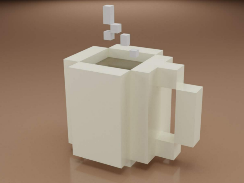 Cuppa Anyone? low poly 3d render blender 3d blender graphic design design