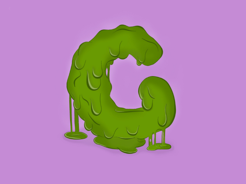 G for goo procreate illustration alphabet goo lettering hand lettering graphics graphic design